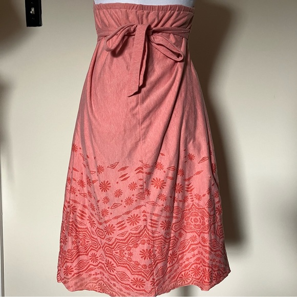 Athleta Pink Balsa Burnout Floral Halter Dress size Small - Picture 5 of 9